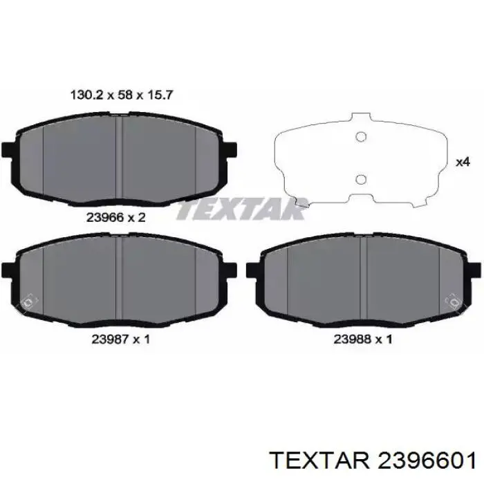 Comprar 2396601 Textar Pastillas delanteras de freno