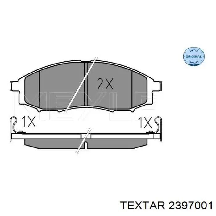 2397001 Textar pastillas de freno delanteras