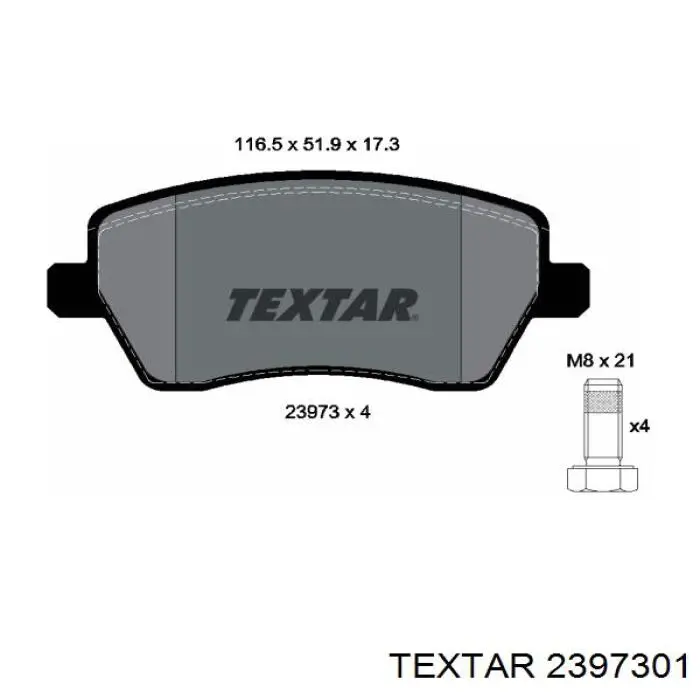 2397301 Textar pastillas de freno delanteras