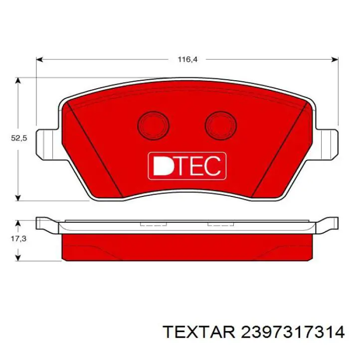 23973 173 1 4 Textar pastillas de freno delanteras