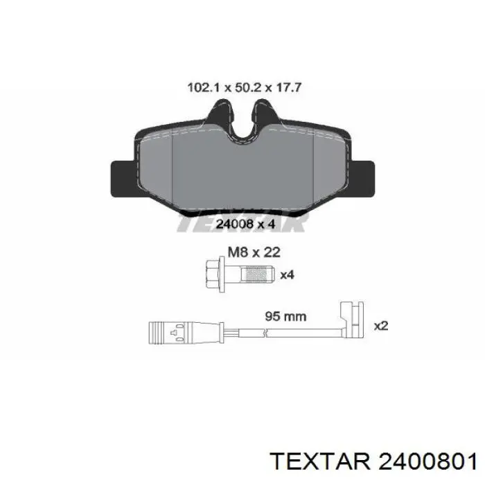 Pastillas traseras de freno Textar 2400801 precio, desde 24,88 EUR