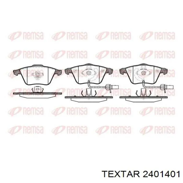 Pastillas de freno traseras 2401401 Textar