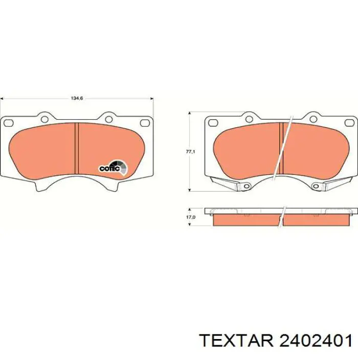 Comprar 2402401 Textar Pastillas delanteras de freno
