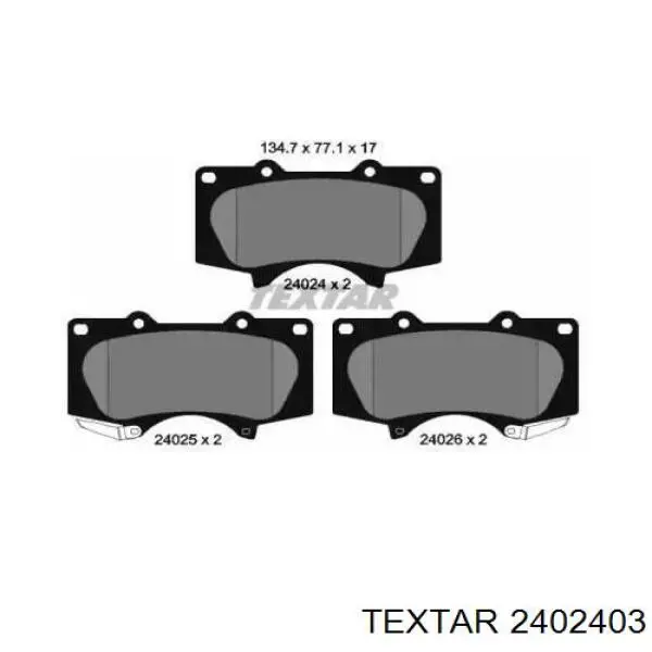 Pastillas freno delanteras Textar 2402403 precio, desde 19,60 EUR