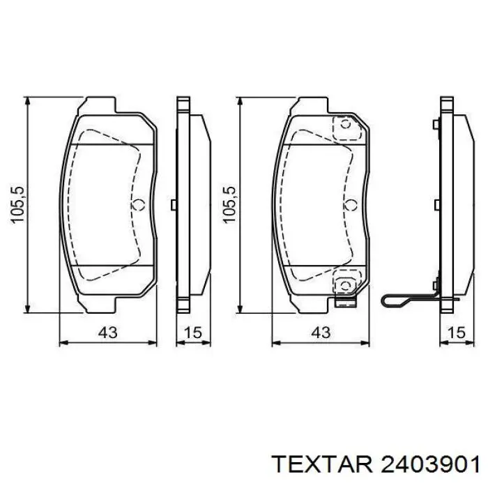 Pastillas traseras de freno Textar 2403901 precio, desde 27,19 EUR