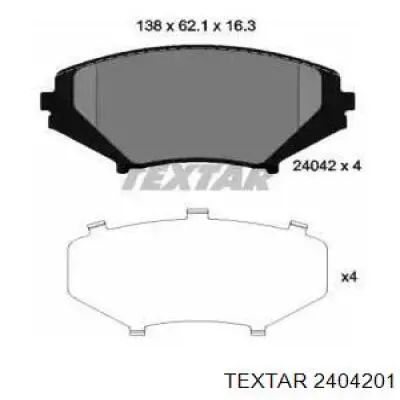 Pastillas freno delanteras Textar 2404201 precio, desde 38,77 EUR