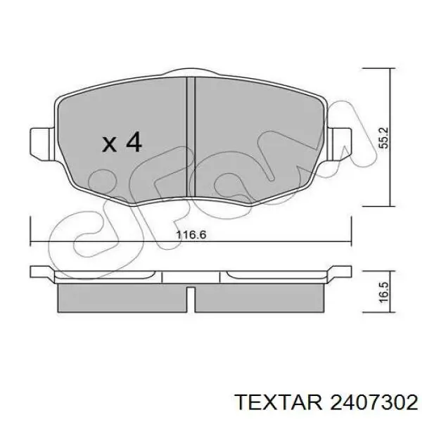 2407302 Textar pastillas de freno delanteras