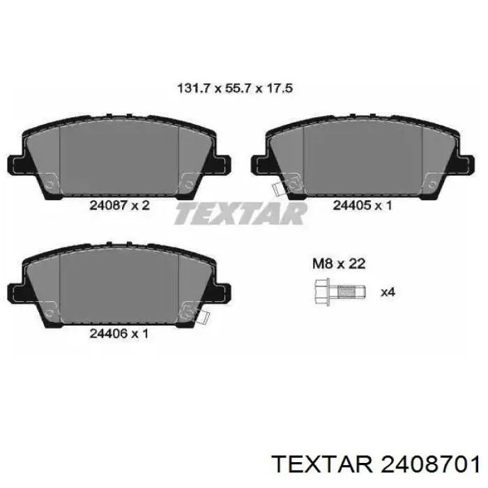Comprar 2408701 Textar Pastillas delanteras de freno