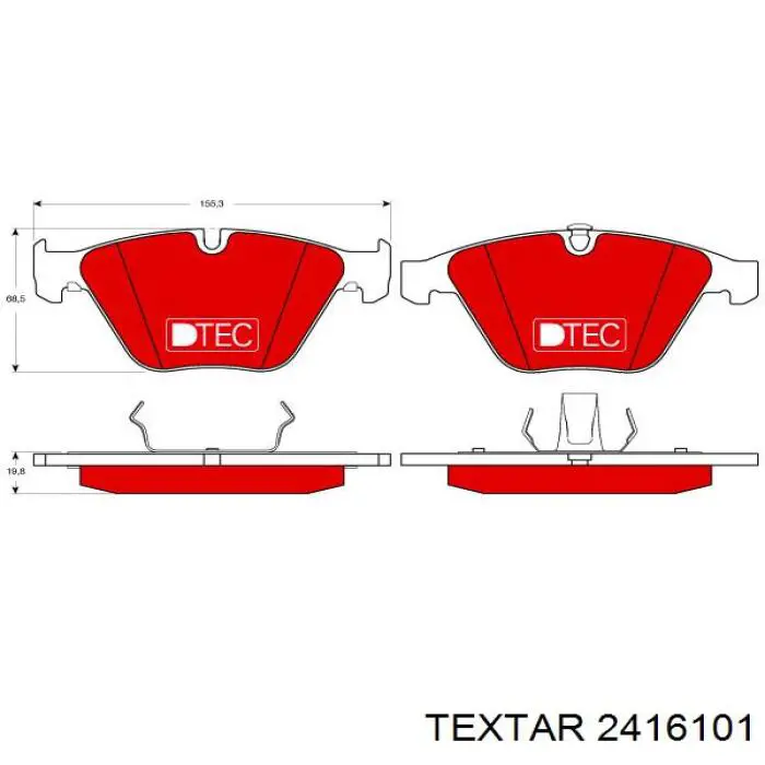 2416101 Textar pastillas de freno delanteras