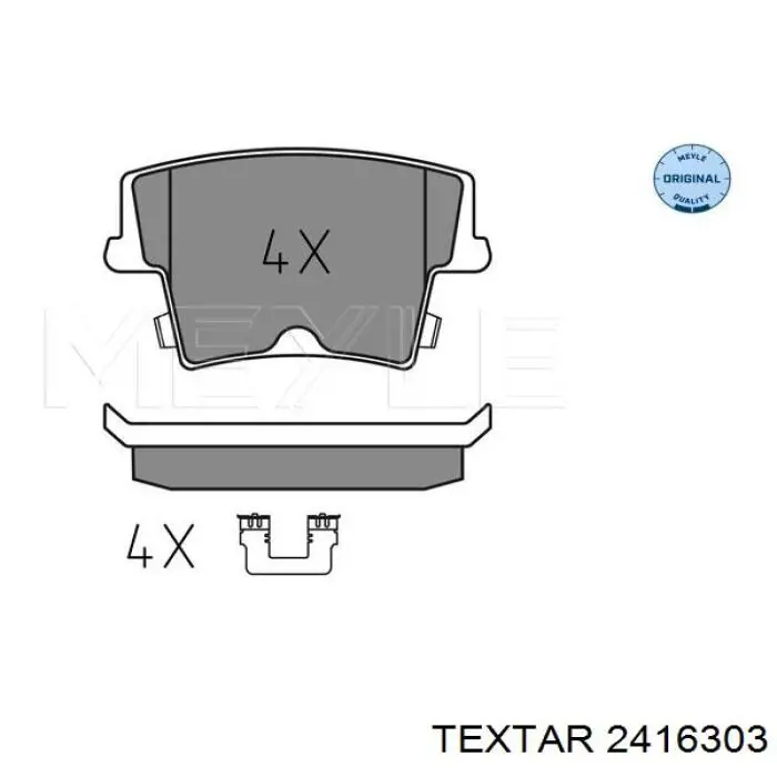 2416303 Textar pastillas de freno traseras