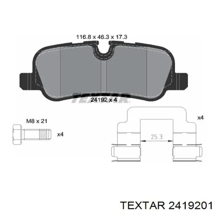 2419201 Textar pastillas de freno traseras