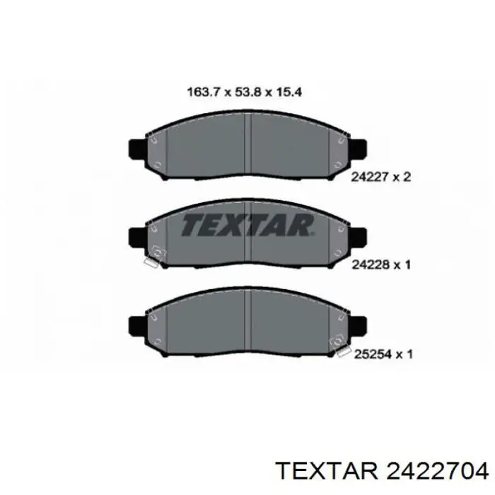 2422704 Textar pastillas de freno delanteras