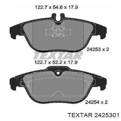 Comprar 2425301 Textar Pastillas de freno traseras