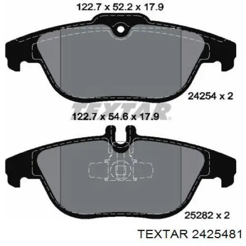2425481 Textar pastillas de freno traseras