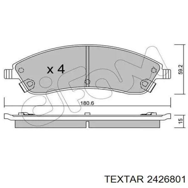 2426801 Textar pastillas de freno delanteras