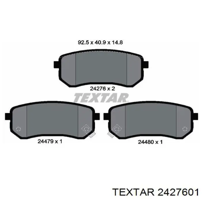 2427601 Textar pastillas de freno traseras