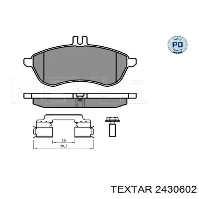 2430602 Textar Pastillas delanteras