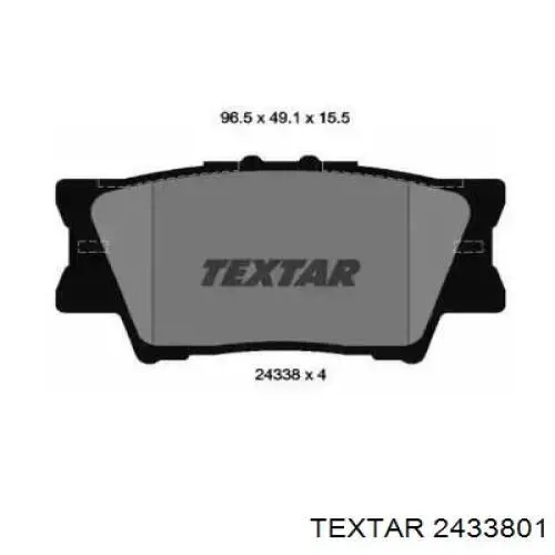 Comprar 2433801 Textar Pastillas de freno traseras
