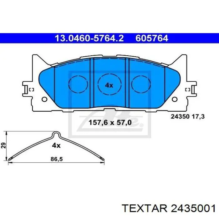 Pastillas freno delanteras Textar 2435001 precio, desde 29,08 EUR