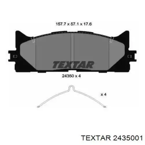 Comprar 2435001 Textar Pastillas delanteras de freno