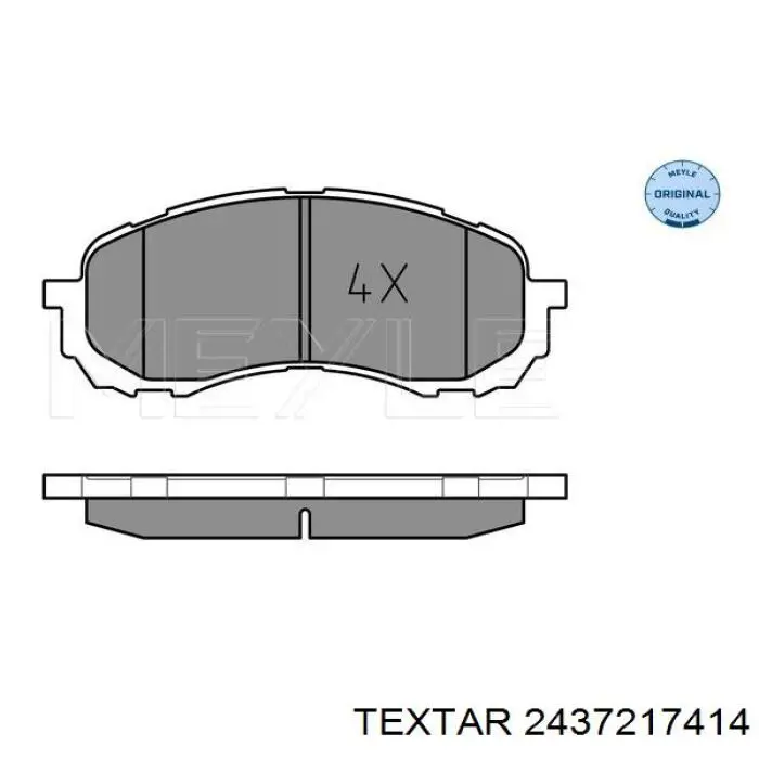 2437217414 Textar pastillas de freno delanteras