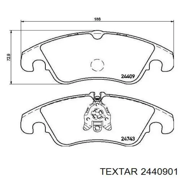 2440901 Textar pastillas de freno delanteras