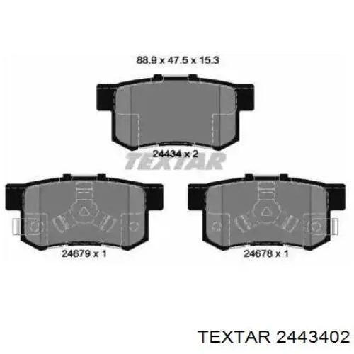 Pastillas traseras de freno Textar 2443402 precio, desde 22,50 EUR
