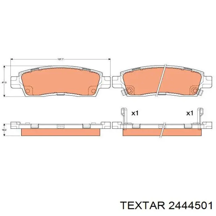 171845 General Motors pastillas de freno traseras