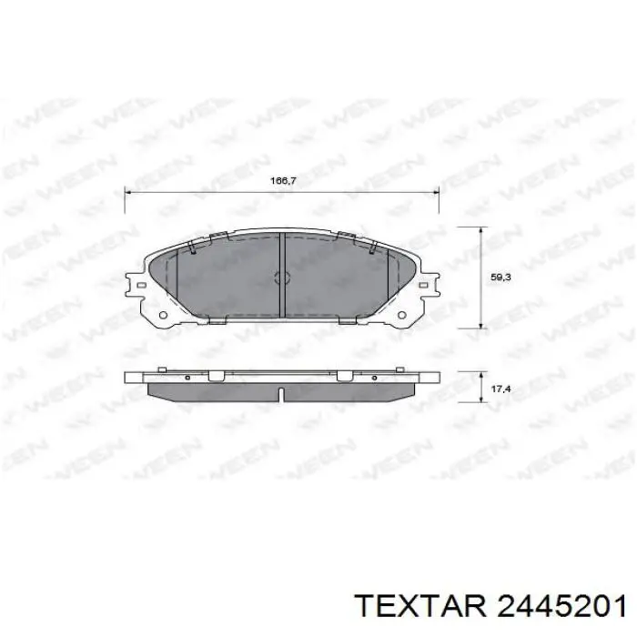Pastillas de freno delanteras Textar 2445201