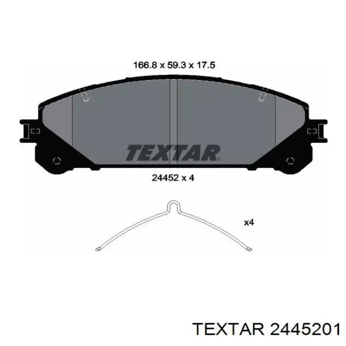 2445201 Textar pastillas de freno delanteras