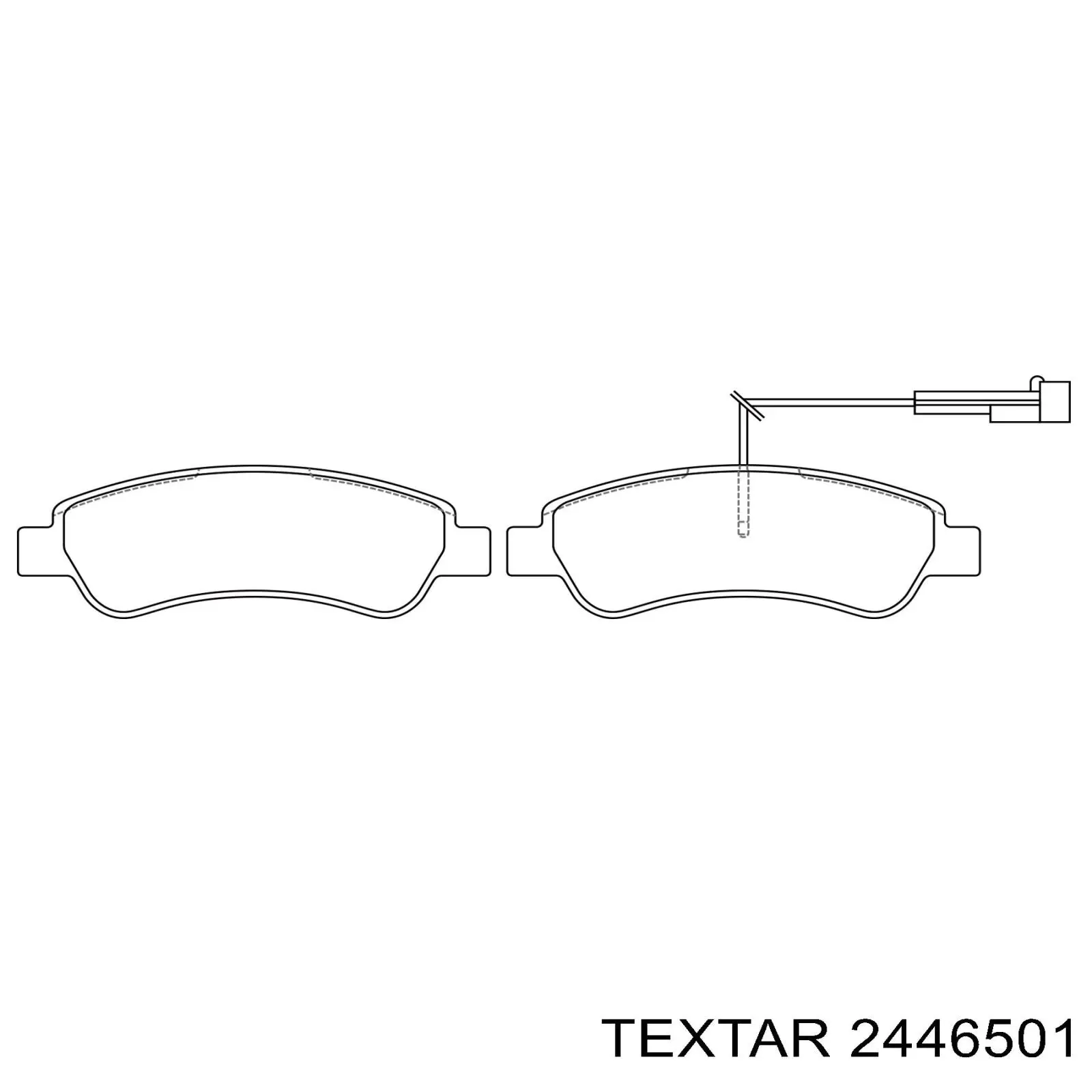 Pastillas de freno traseras 2446501 Textar