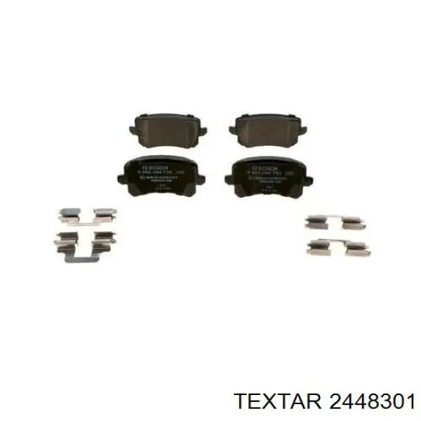 Pastillas de freno traseras 2448301 Textar