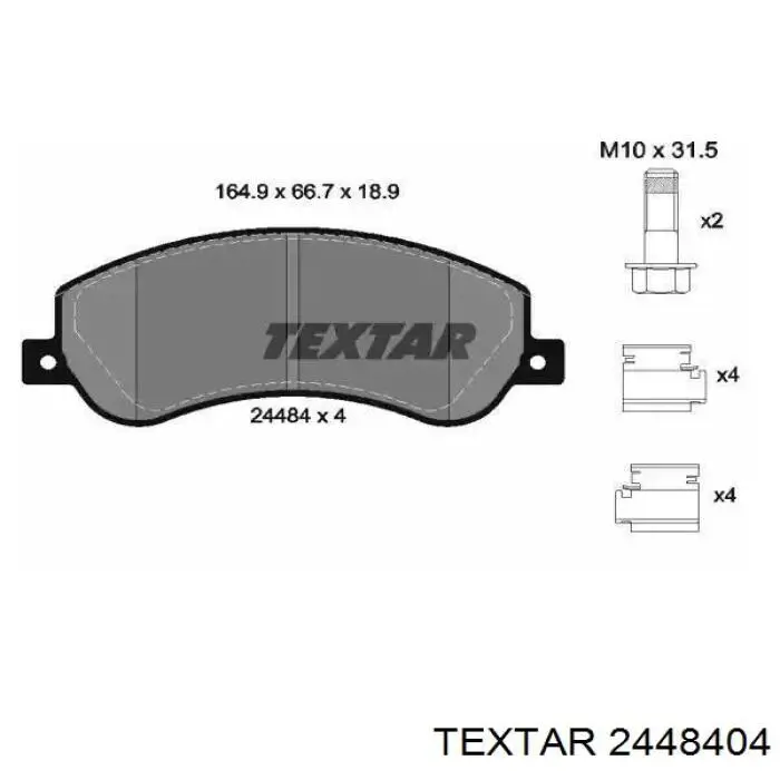 Comprar 2448404 Textar Pastillas delanteras de freno