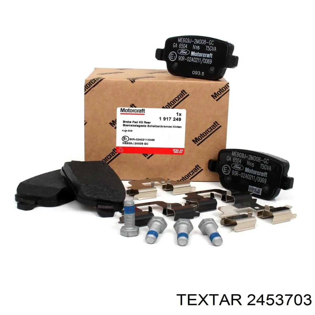Pastillas de freno traseras 2453703 Textar
