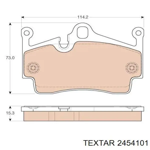 2454101 Textar pastillas de freno traseras