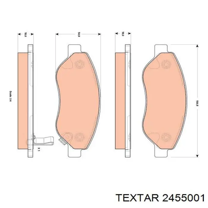 Pastillas freno delanteras Textar 2455001 precio, desde 34,23 EUR