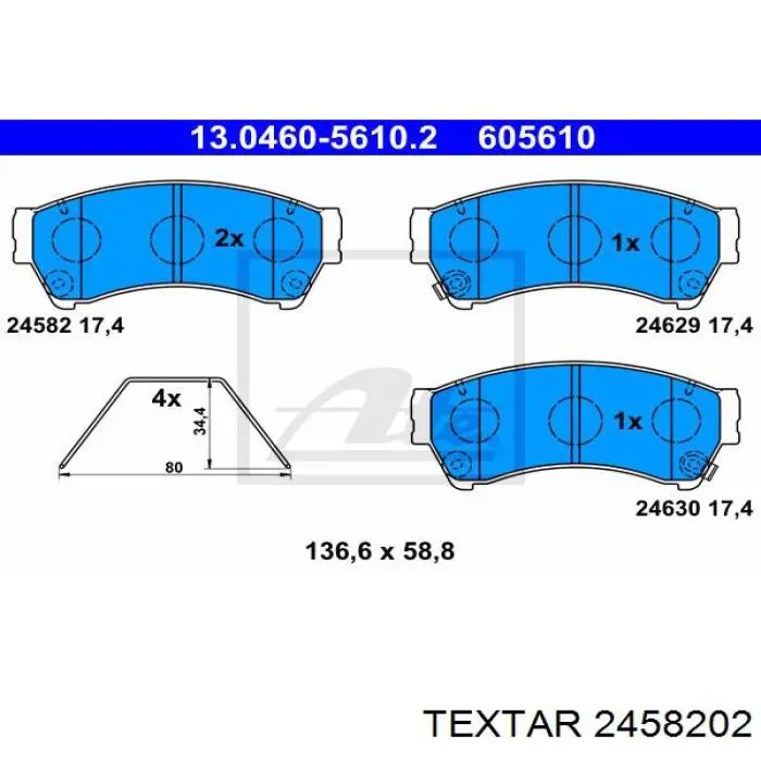 Comprar 2458202 Textar Pastillas delanteras de freno