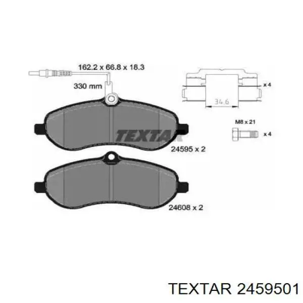 Pastillas freno delanteras Textar 2459501 precio, desde 44,63 EUR