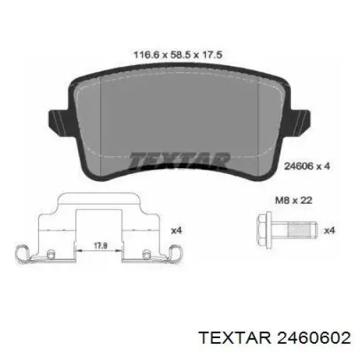 Comprar 2460602 Textar Pastillas de freno traseras