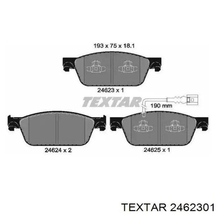 Comprar 2462301 Textar Pastillas delanteras de freno