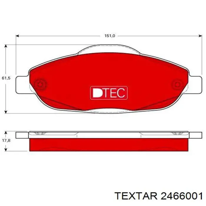 Pastillas freno delanteras Textar 2466001 precio, desde 30,38 EUR