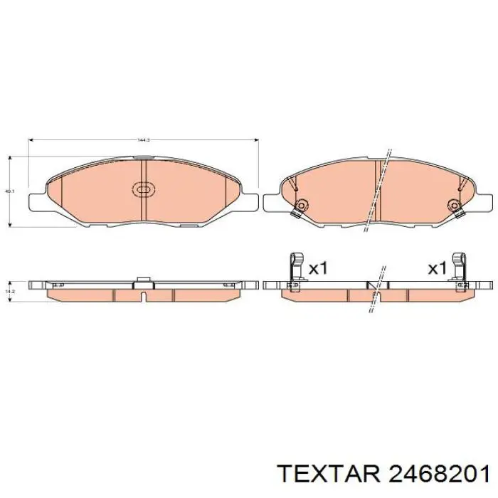 2468201 Textar pastillas de freno delanteras