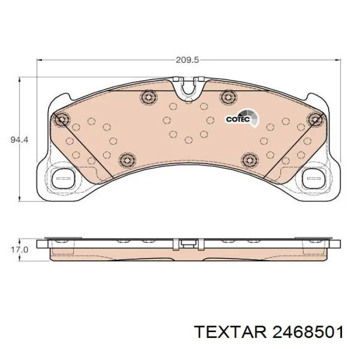Pastillas freno delanteras Textar 2468501 precio, desde 67,65 EUR