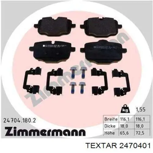 Pastillas traseras de freno Textar 2470401 precio, desde 35,38 EUR