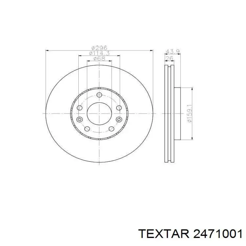 Pastillas de freno 2471001 Textar