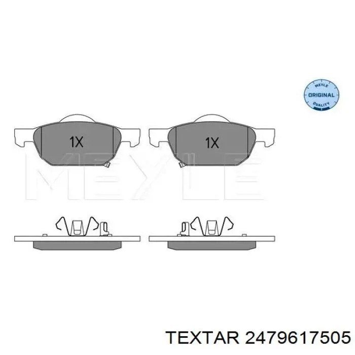 2479617505 Textar pastillas de freno delanteras