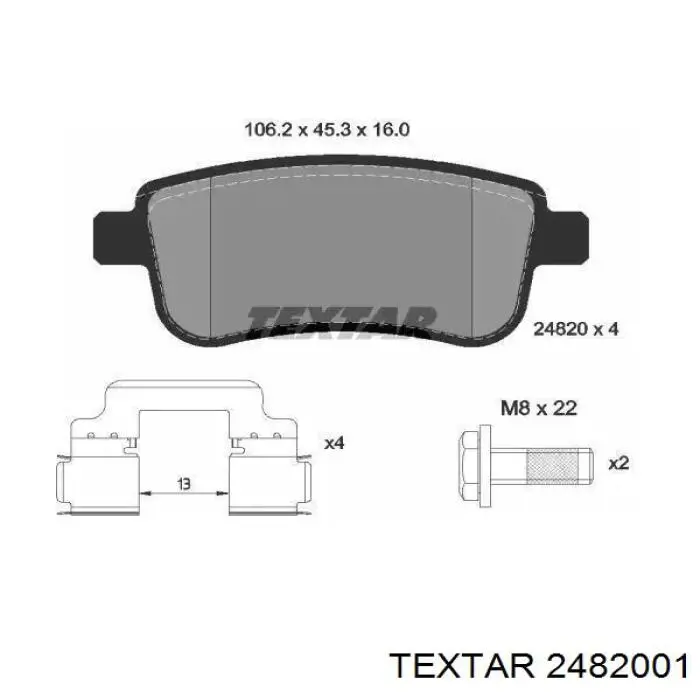 Comprar 2482001 Textar Pastillas de freno traseras