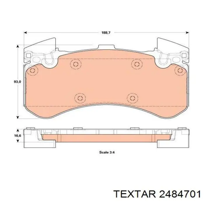 2484701 Textar pastillas de freno delanteras