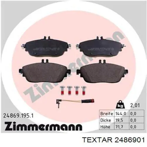 Comprar 2486901 Textar Pastillas delanteras de freno