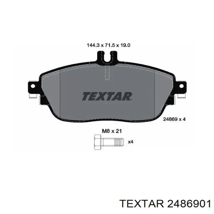 2486901 Textar pastillas de freno delanteras